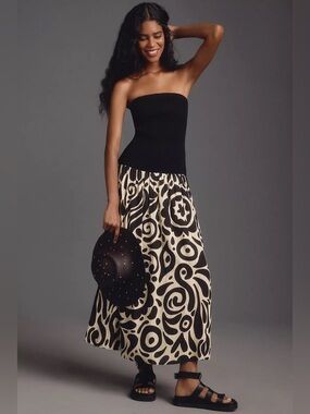 Anthropology The Wolf Gang Alyss Strapless Twofer Maxi Dress